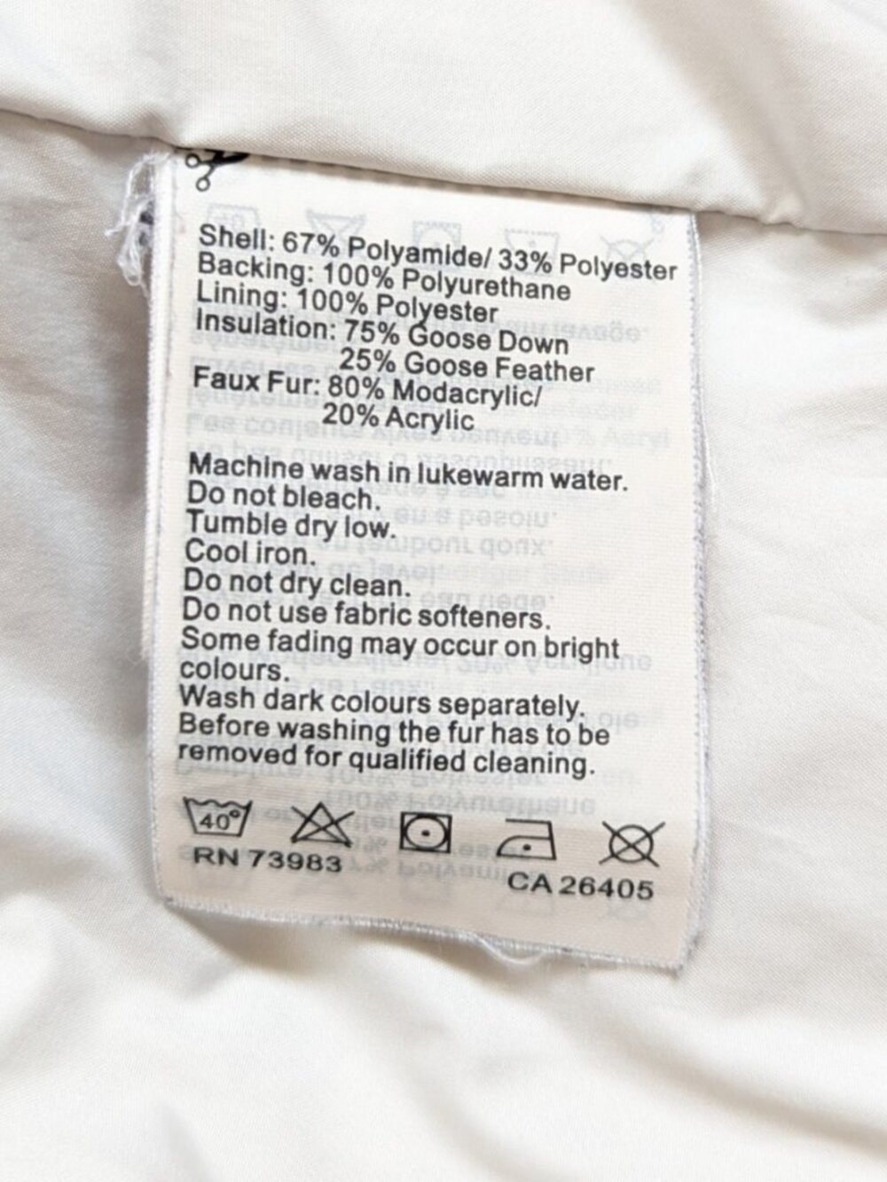 Helly Hansen Aden Down Parka Coat S/P Light Grey - Picture 12 of 16